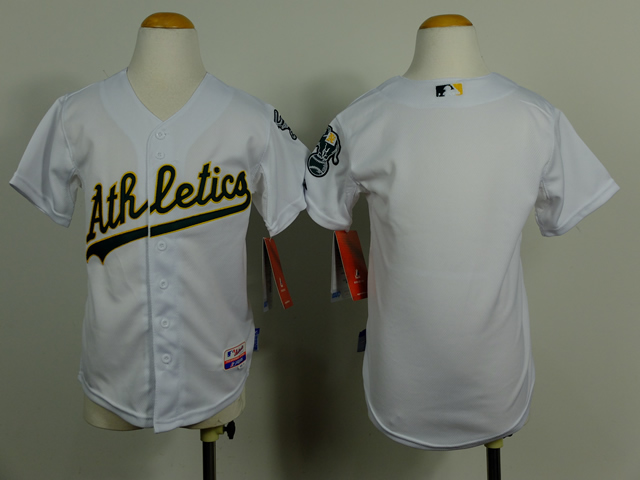 Youth Oakland Athletics Blank White MLB Jerseys->youth mlb jersey->Youth Jersey